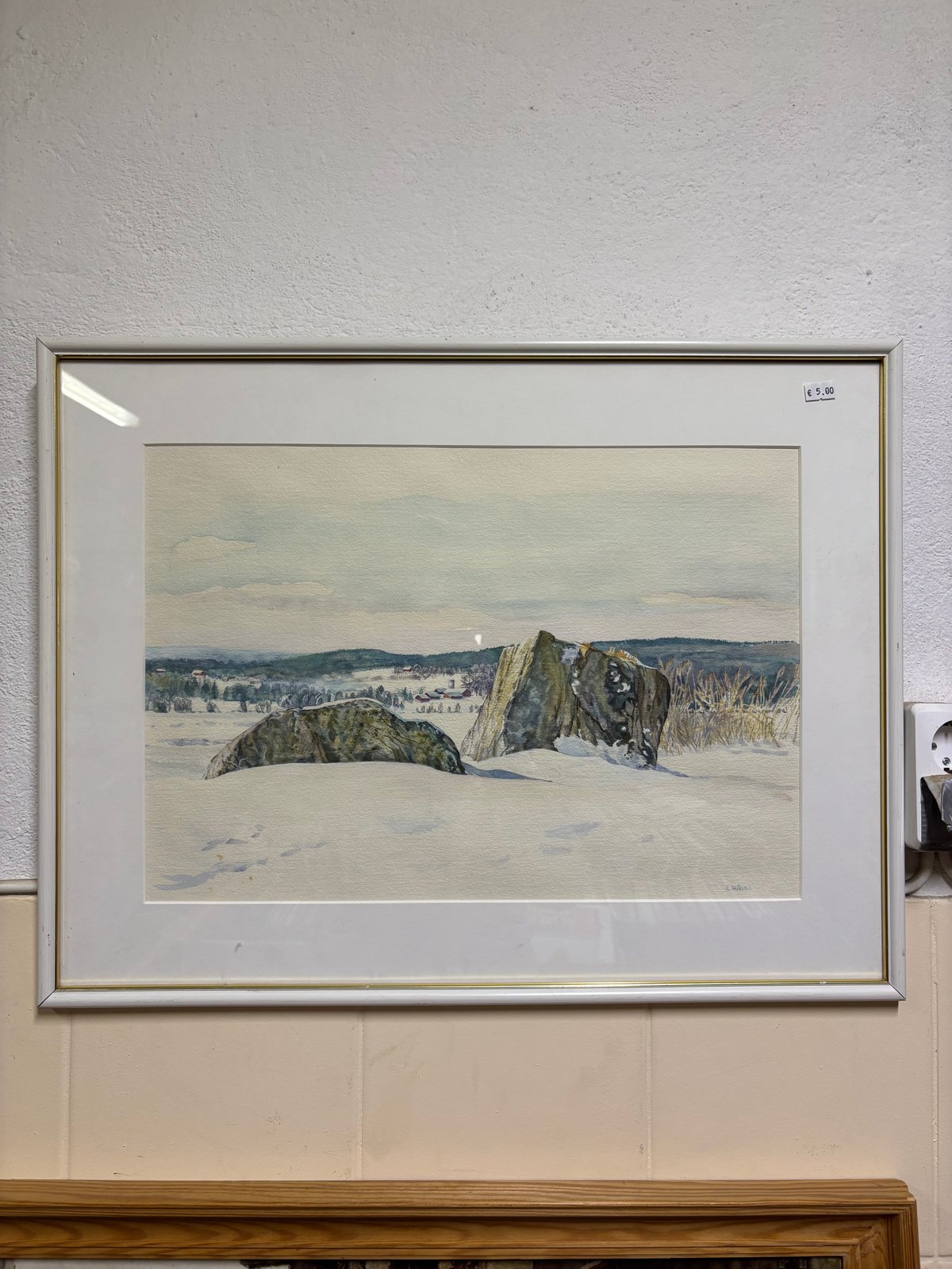 Ierāmēta akvareļglezna, sniegota ainava ar lieliem laukakmeņiem, cena 4.50. Lai atmiņas par ziemu nekad neizgaist.

#akvarelis #glezna #ainava #māksla #wat...